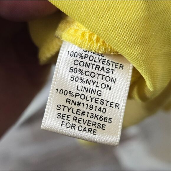 Double zero yellow strapless high low dress sz L - Picture 5 of 10